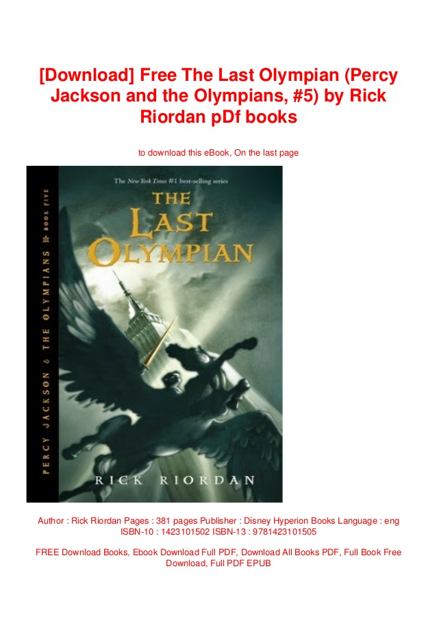 percy jackson the last olympian pdf